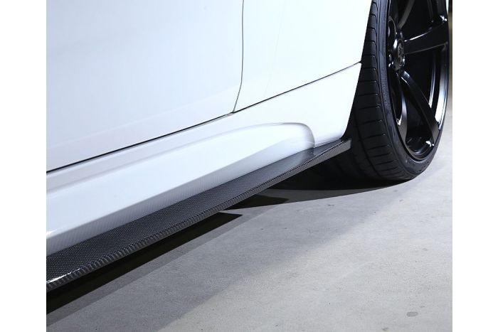 3D Design carbon fibre side skirt extensions for all F87 M2 models.