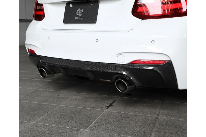 F22/23 Carbon rear diffuser for dual exhaust system.