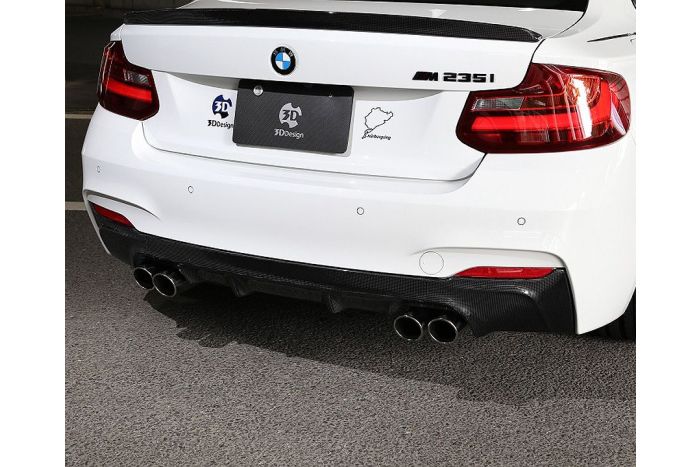 F22/23 Carbon rear diffuser for quad exhaust system.